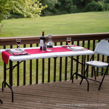 Table bas pliale à 5 pieds avec roues en caoutchouc